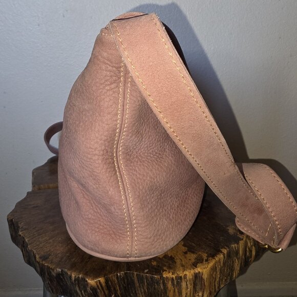 Vintage Sonoma Nubuck Suede Rose Pink Crossbody Flap BAG - Picture 12 of 16